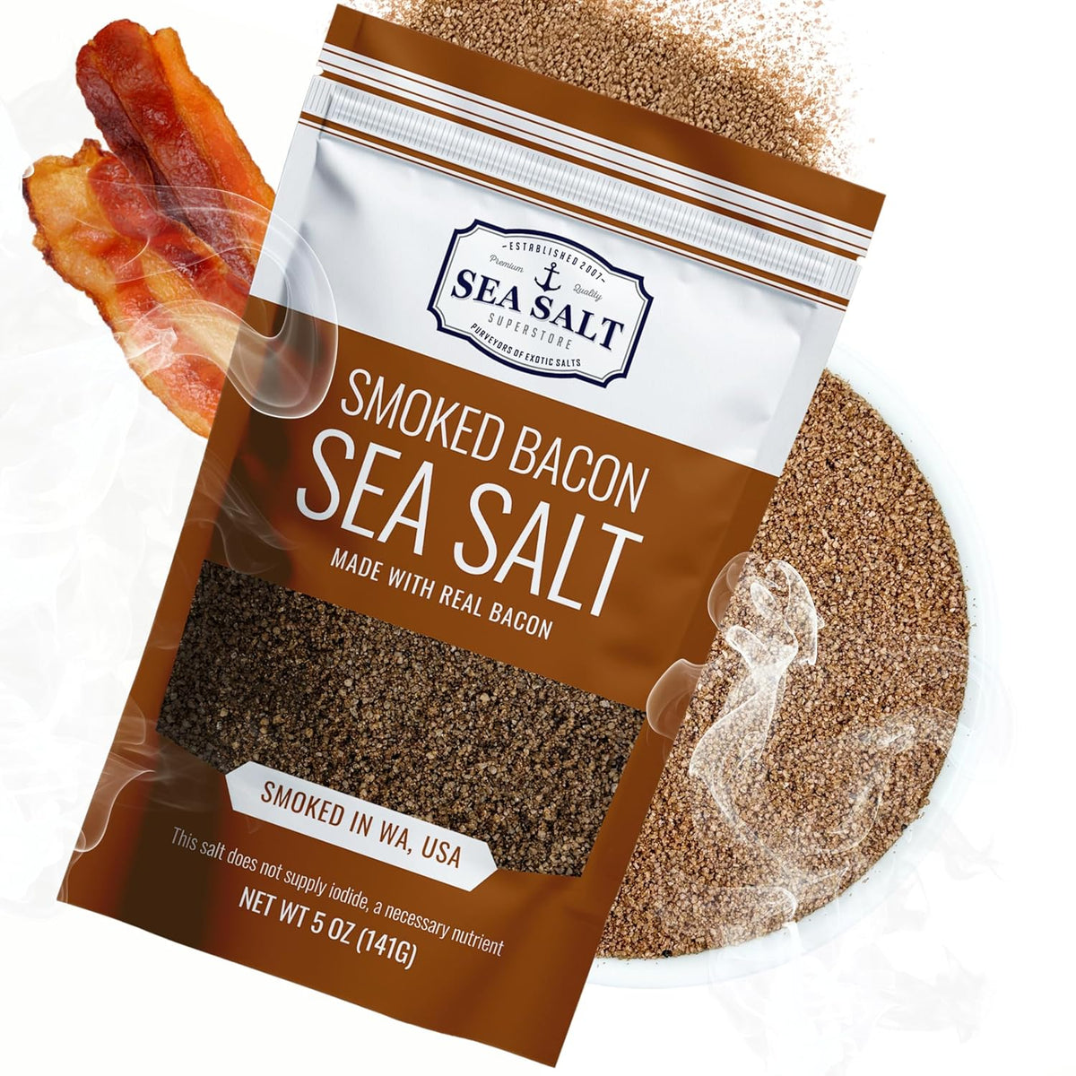 Smoked Bacon Sea Salt 5 oz Pouch