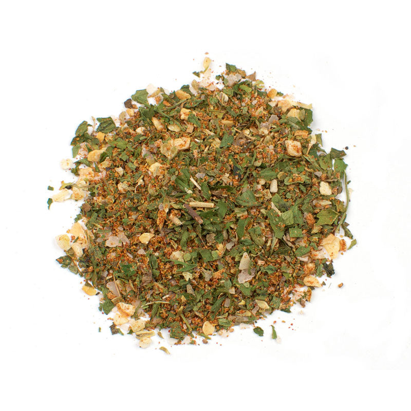 CHIMICHURRI BLEND - 7 lb bag / box - vibrant herbs and spices blend on a white background