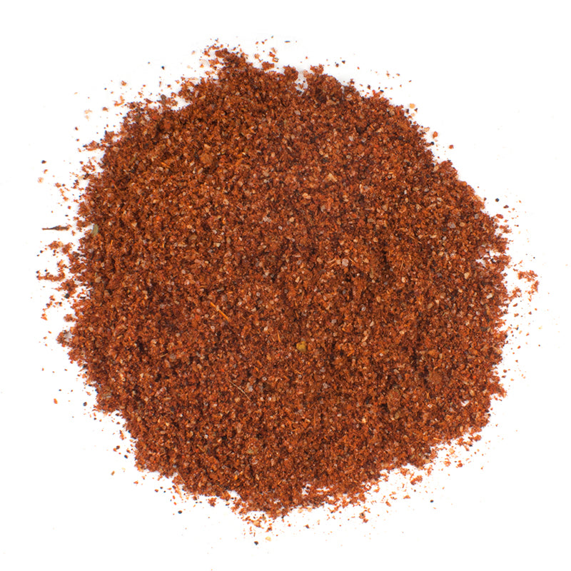 CHORIZO SEASONING - 10 lb bag / box, a pile of rich red chorizo spice blend, perfect for enhancing dishes.