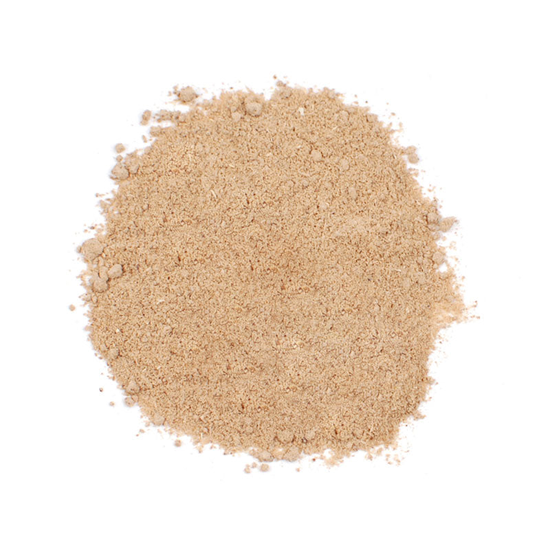 AMCHUR (GREEN MANGO) POWDER - 10 lb bag / box each, fine powder spread on a white background.
