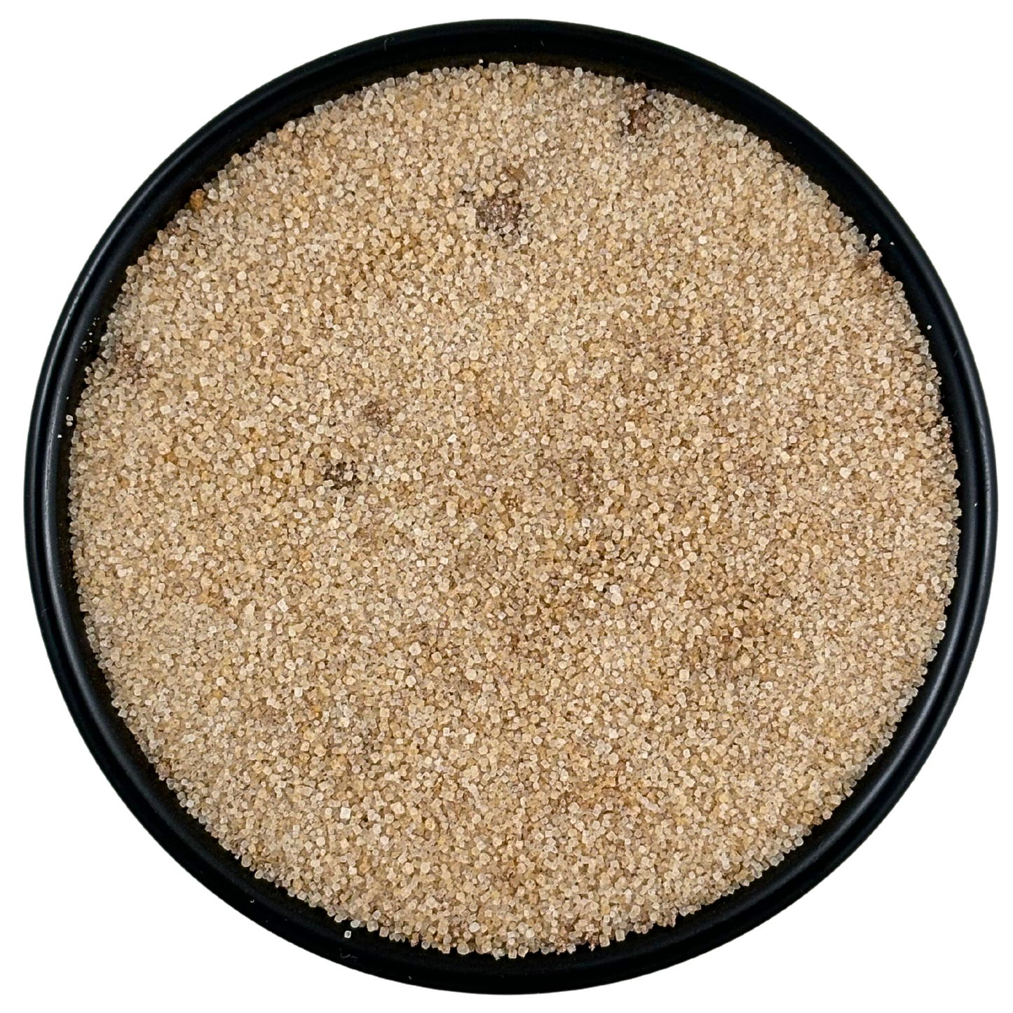 Espresso Sea Salt - Chef Pinch Jar - Case Pack - 8 units in a black jar showcasing its rich, coarse texture.