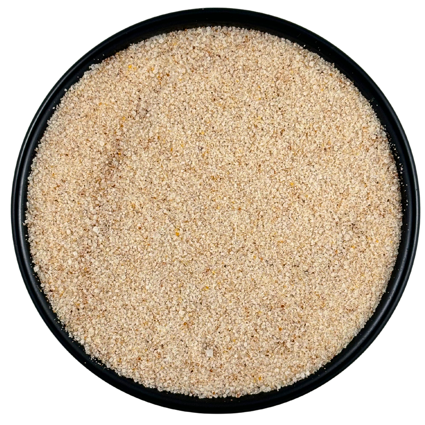 Habanero Sea Salt - Chef Pinch Jar - Case Pack - 8 units in a black dish, showcasing its fine, textured crystals.