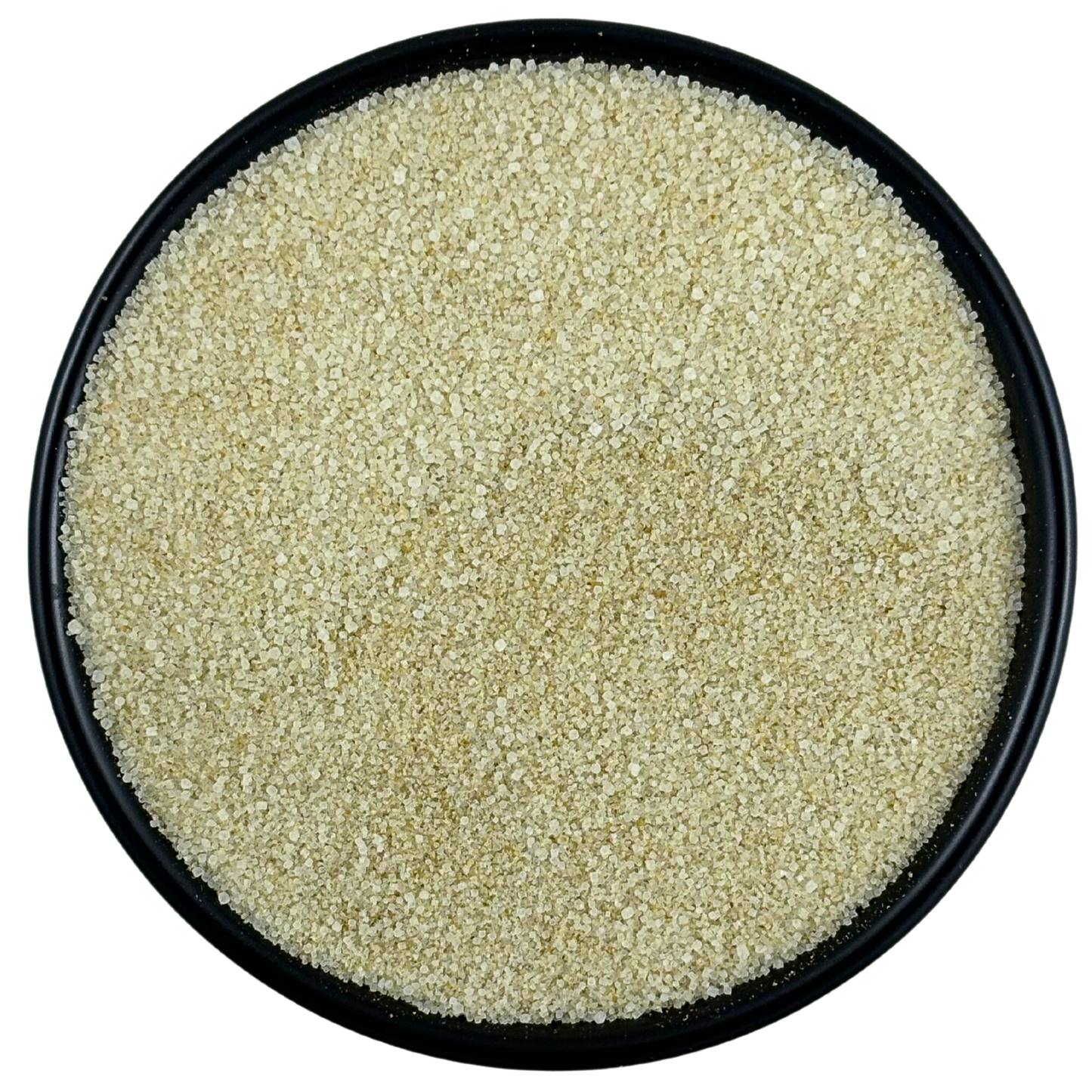 Jalapeño Sea Salt - Chef Pinch Jar - Case Pack - 8 units in a black bowl, showcasing fine grain texture.