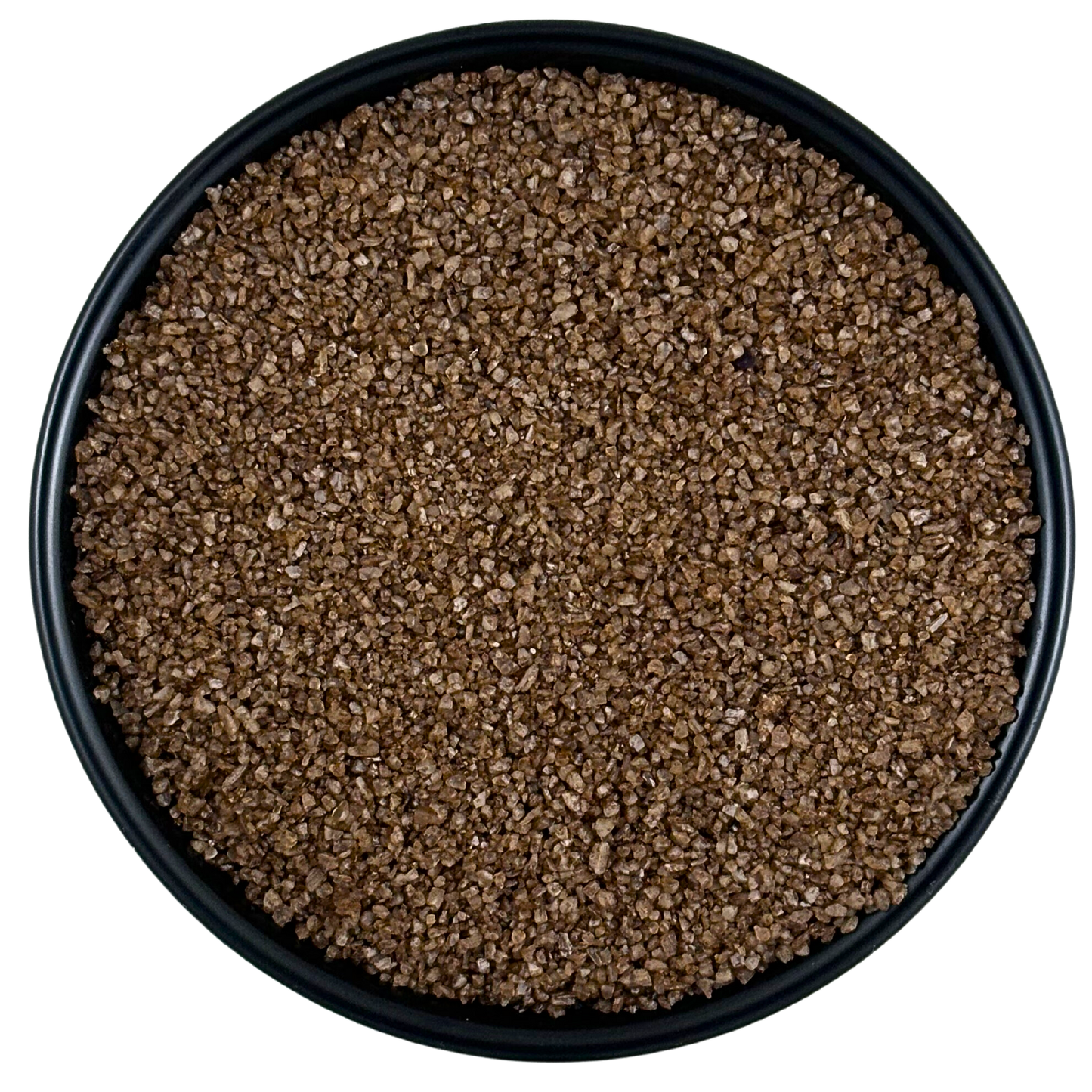 Smoked Applewood Sea Salt - Chef Pinch Jar - Case Pack - 8 units in a black jar, showcasing brown crystal sea salt.