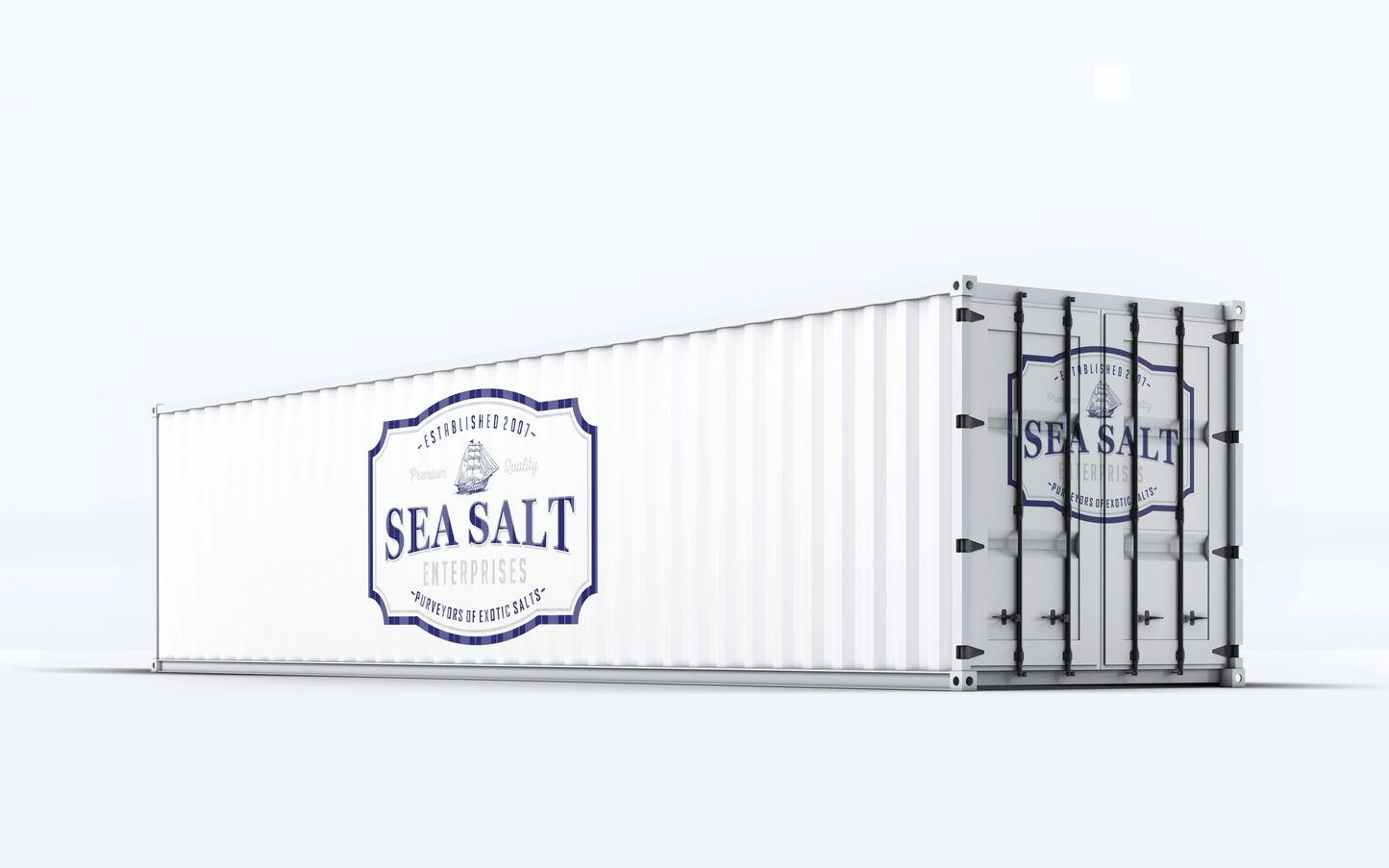 Natural Sea Salt - Fine - All Natural, No Additives container from Sea Salt Enterprises.