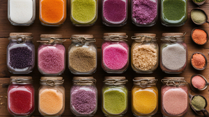 The Top 10 Flavored Salts You Need in Your Kitchen displayed in colorful jars on a wooden table.