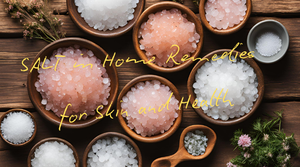 How to Use Salt in Home Remedies for Skin and Health, various salt types in bowls for skin and health remedies.