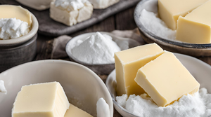 What Is Salted Butter and How Is It Made? Blocks of salted butter surrounded by salt.