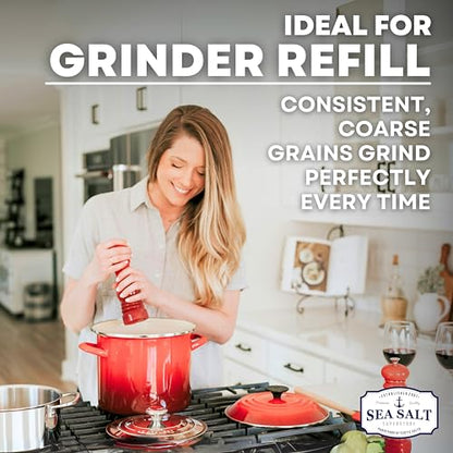 Coarse Sea Salt & Whole Black Peppercorn Grinder Refill Combo - 22 oz