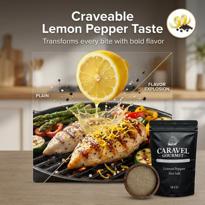 Lemon Pepper Sea Salt - 14 oz Pouch