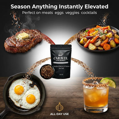 Smoked Bacon & Onion Sea Salt - 14 oz Pouch