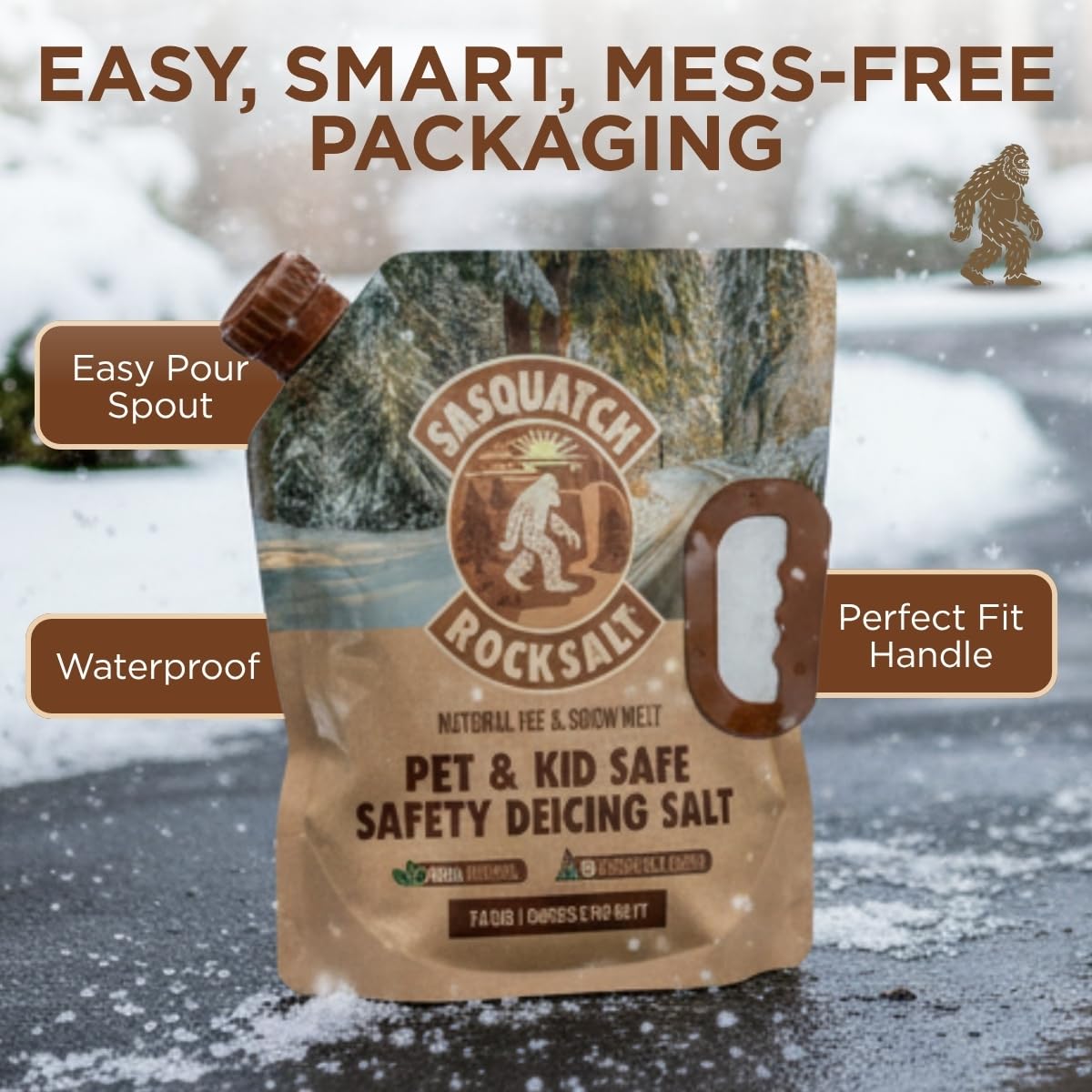 Sasquatch Rock Salt - Natural Ice & Snow Melt, Pet & Kid Safe