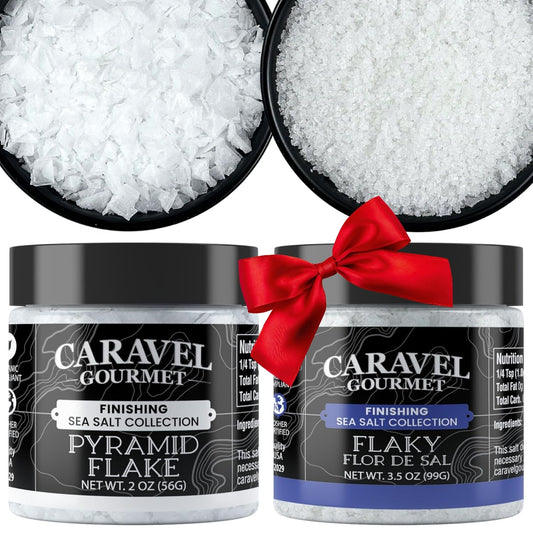 Flaky Sea Salt Gift Set - Fleur de Sel & Pyramid Flakes (2-Pack)