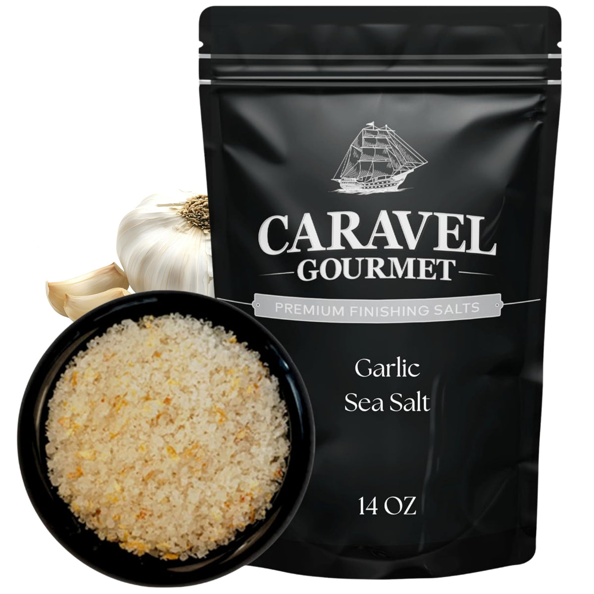 Garlic Sea Salt - 14 oz Pouch