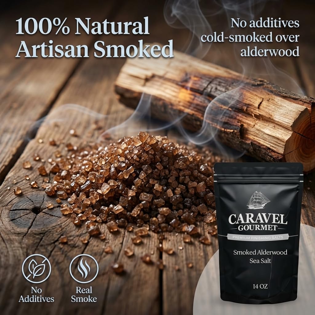 Smoked Alderwood Sea Salt (Coarse) - 14 oz Pouch