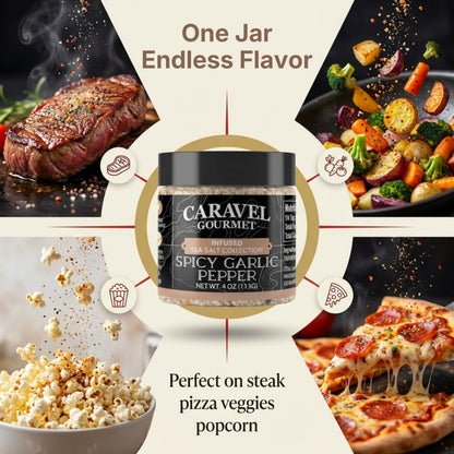 Spicy Garlic Pepper Sea Salt - 4 oz Chef Jar