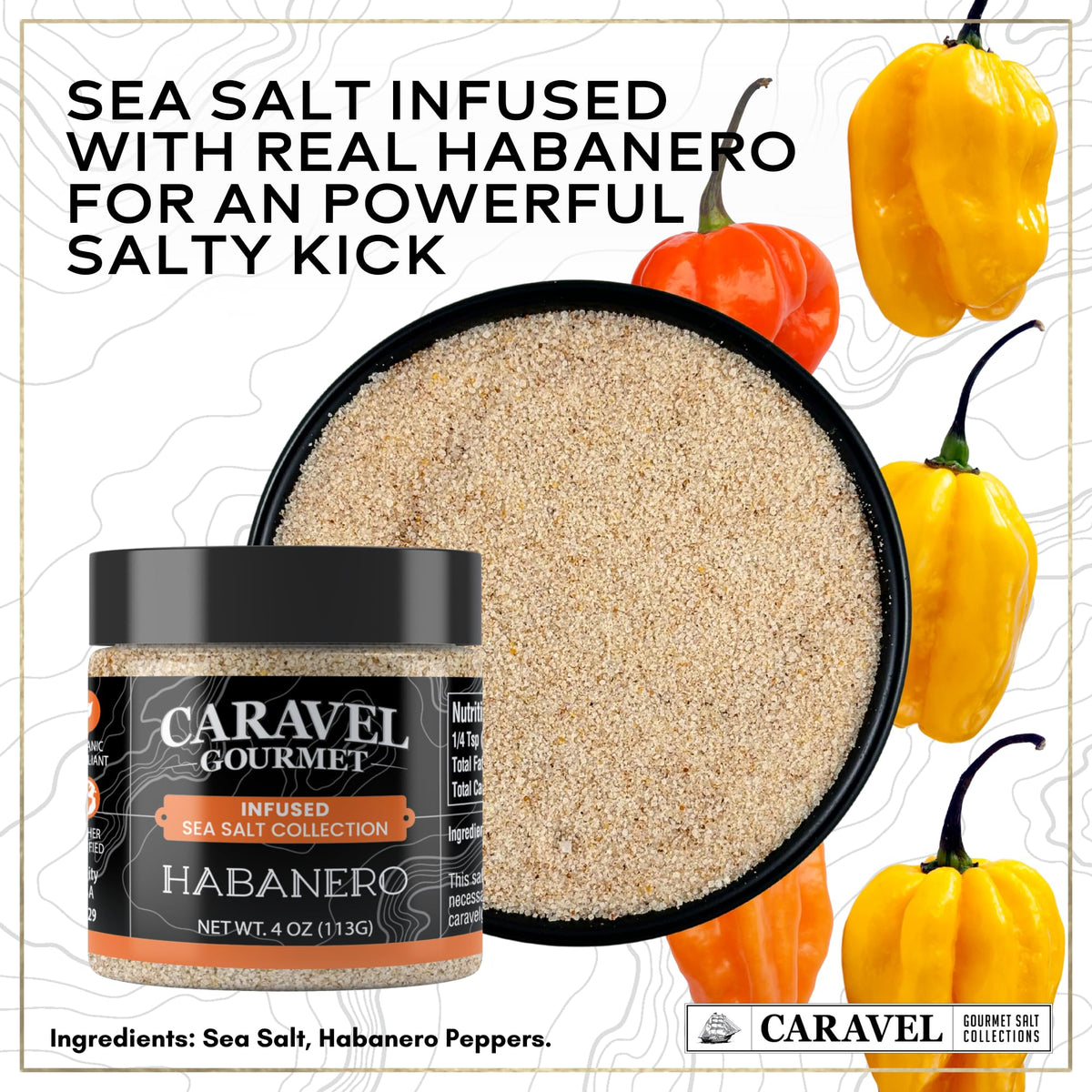 Spicy Sea Salt Chef Jar Gift Set - Habanero, Jalapeno & Cajun (3-Pack)