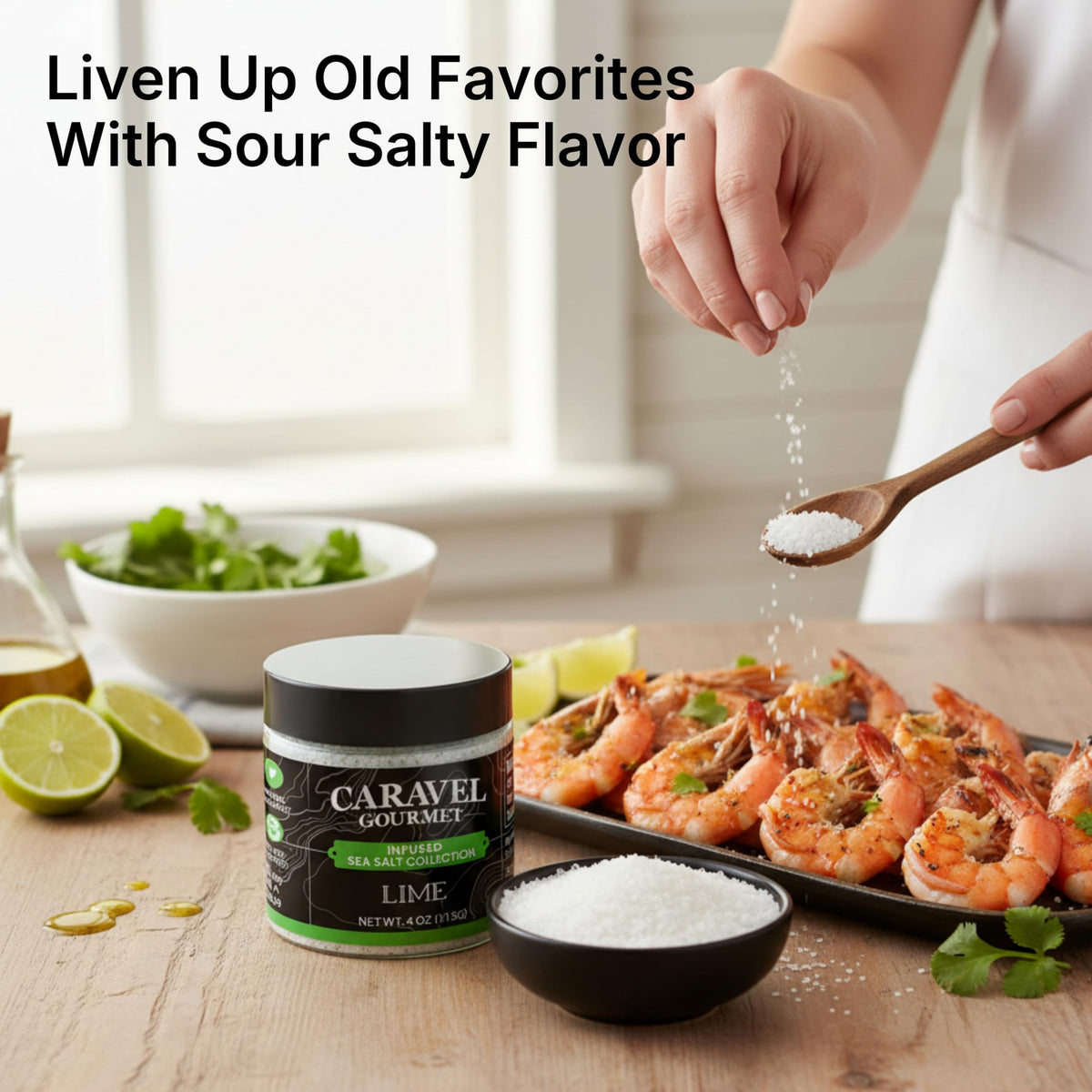 Lime Sea Salt - 4 oz Chef Jar