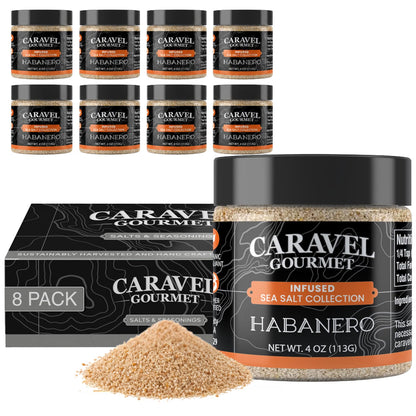 Caravel Gourmet Habanero Sea Salt Chef Pinch Jar Case of 8