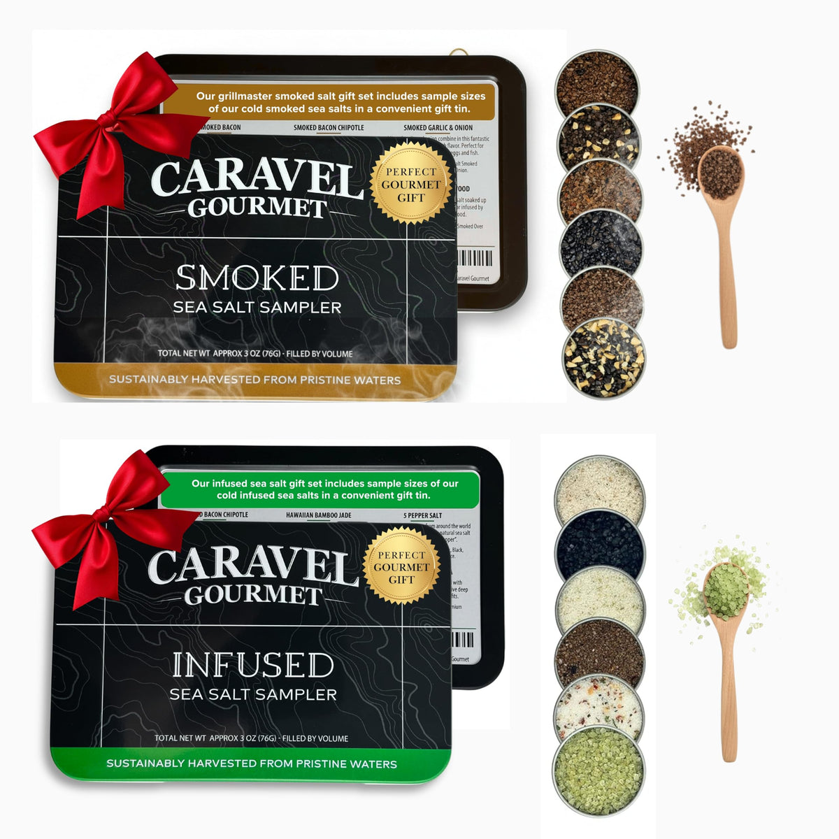 Infused & Smoked Sea Salt Sampler - 12 Flavors