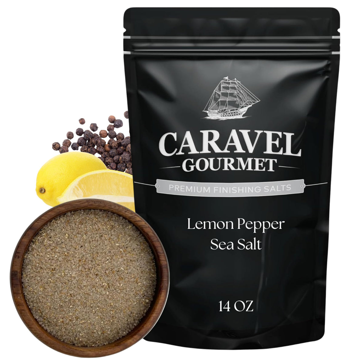 Lemon Pepper Sea Salt - 14 oz Pouch