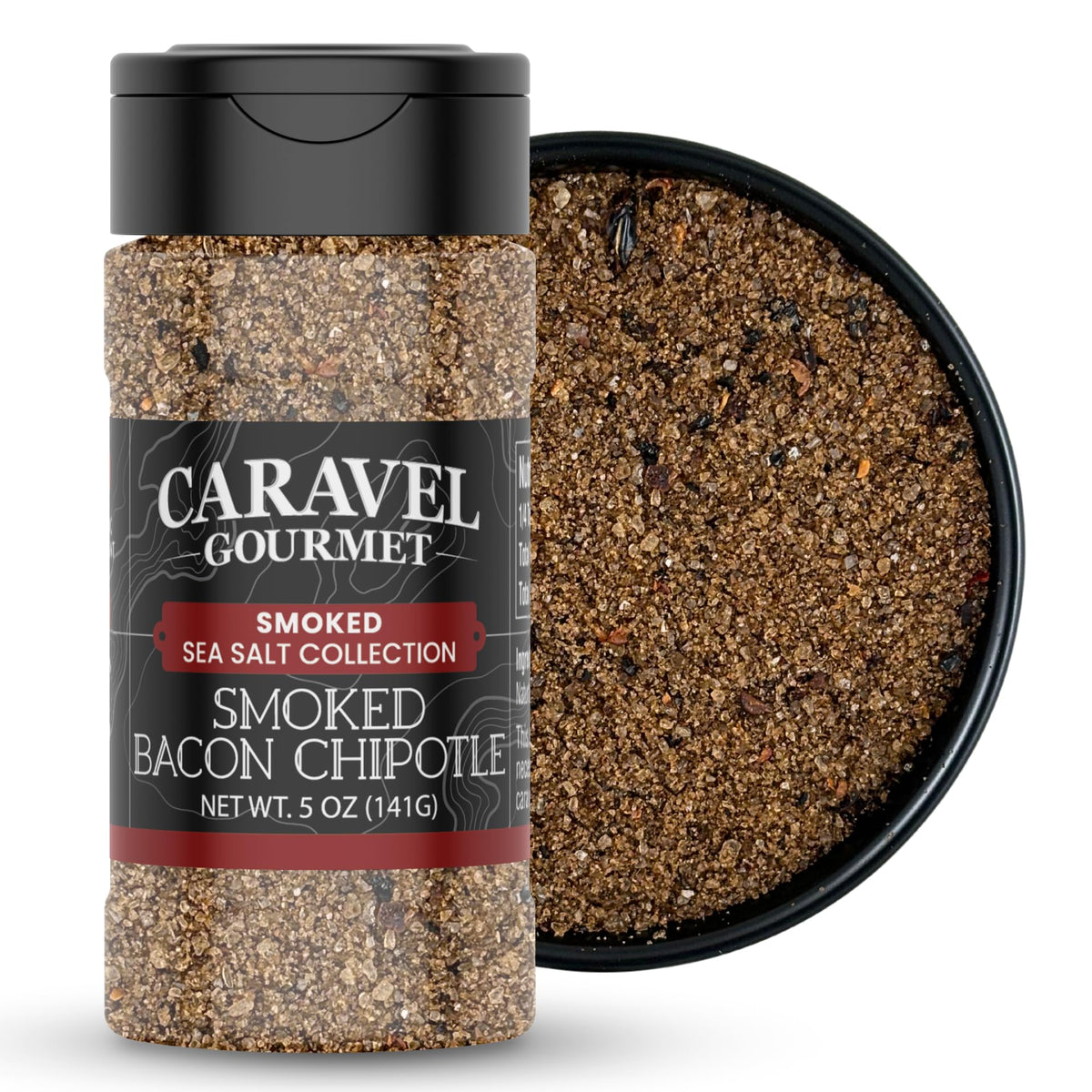 Smoked Bacon Chipotle Sea Salt - 5 oz Shaker