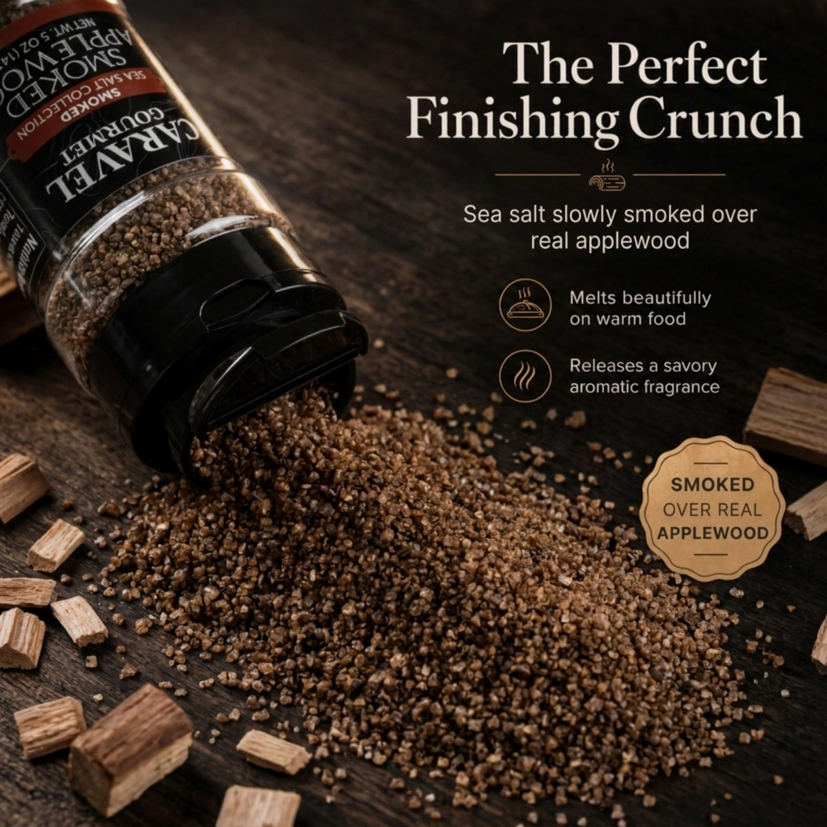 Smoked Applewood Sea Salt - Shaker - Case Pack - 8 units, product detail image 3