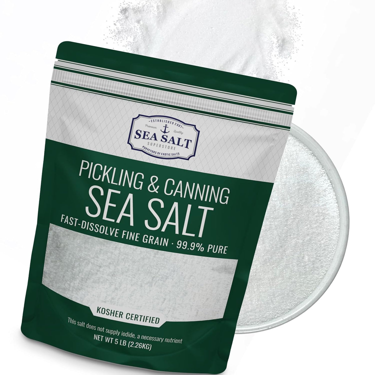 Pickling and Canning Sea Salt - 5 lb Bag, package front view