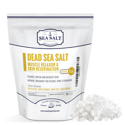 Dead Sea Bath Salt, Coarse - 5 lb Bag 2-Pack