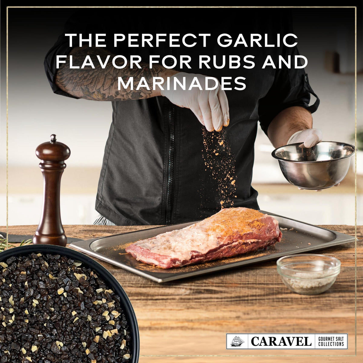 Smoked Garlic Sea Salt - 4 oz Chef Jar