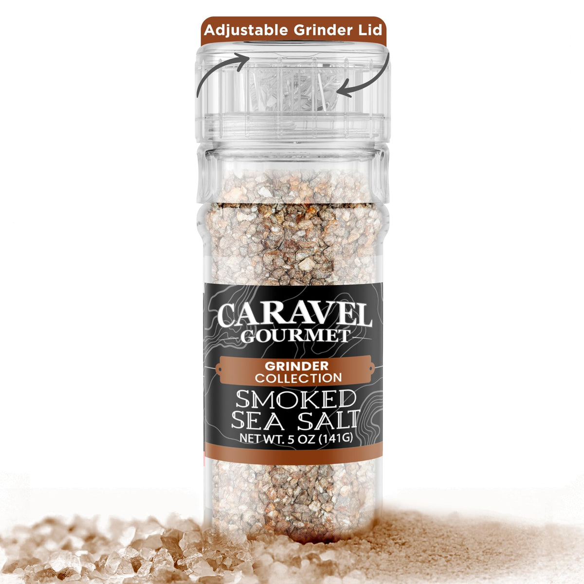 Smoked Alderwood Sea Salt - 5 oz Grinder