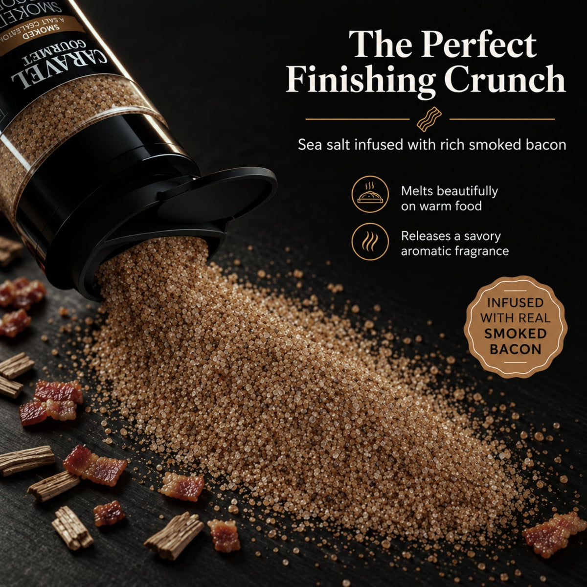 Smoked Bacon Sea Salt - Shaker - Case Pack - 8 units, product detail image 3