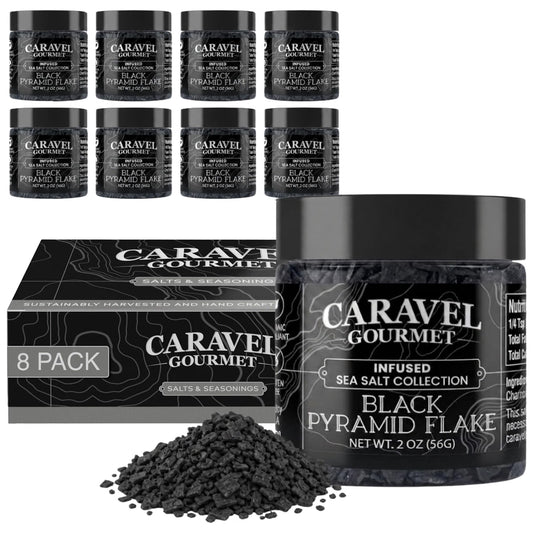 Black Pyramid Flake Sea Salt - Chef Pinch Jar - Case Pack - 8 units