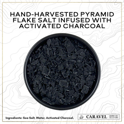 Black Pyramid Flake Sea Salt - 2 oz Chef Jar