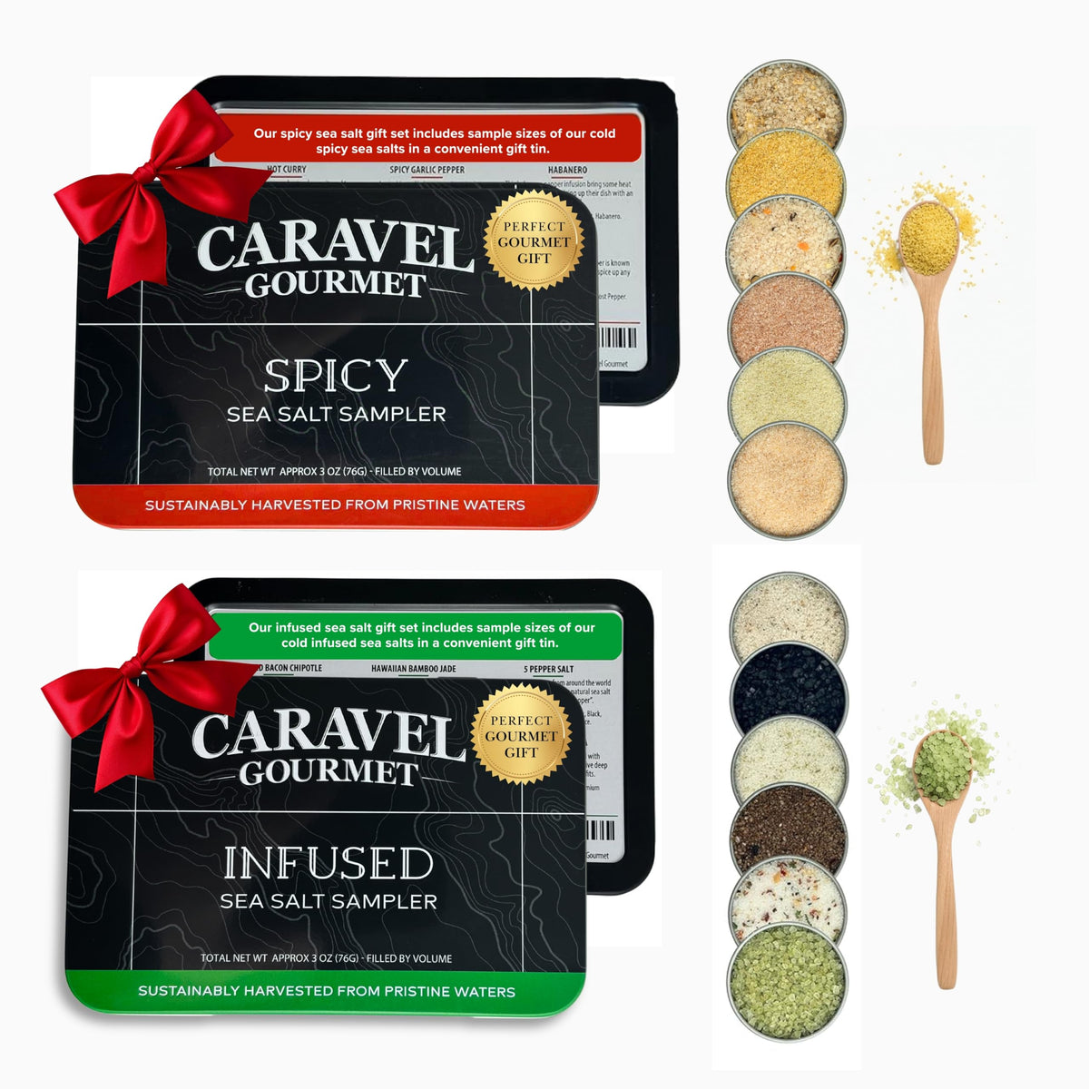Infused & Spicy Sea Salt Sampler - 12 Flavors