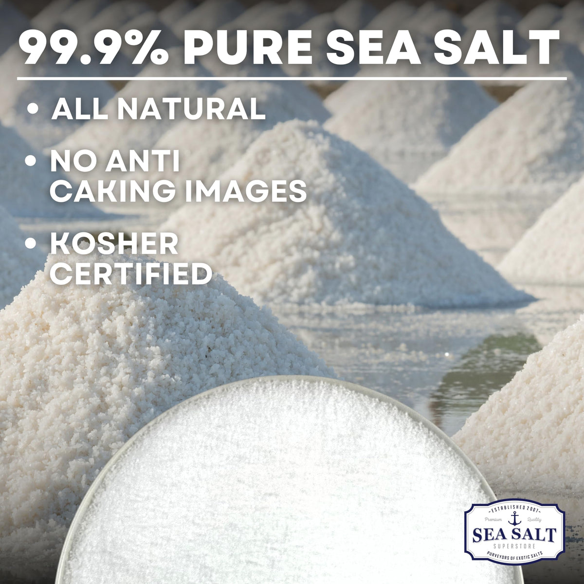 Fine Grain Sea Salt - 50 lb Bag, product detail image 2