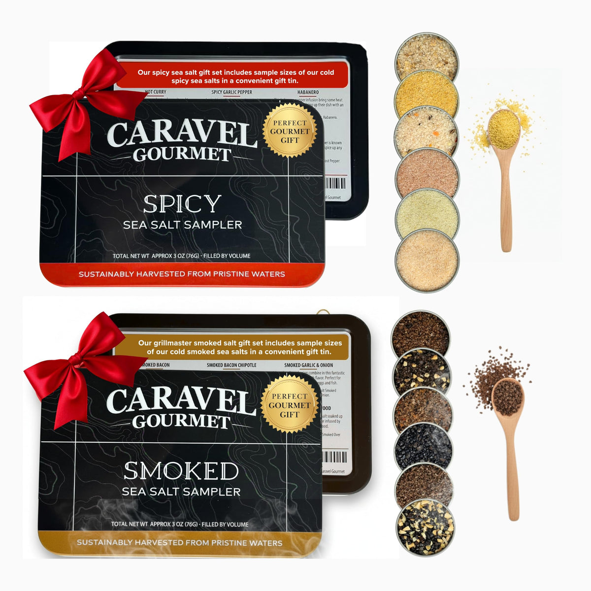 Smoked & Spicy Sea Salt Sampler - 12 Flavors