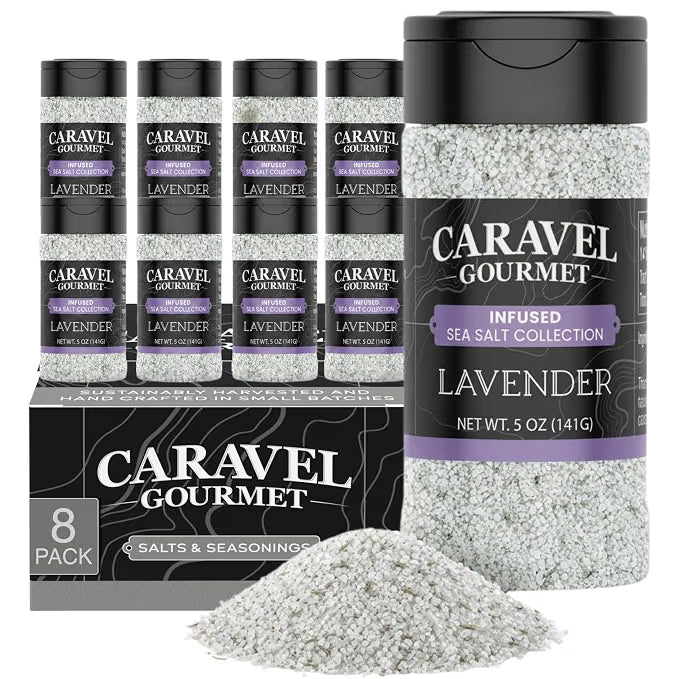 Lavender Sea Salt shakers, case of 8