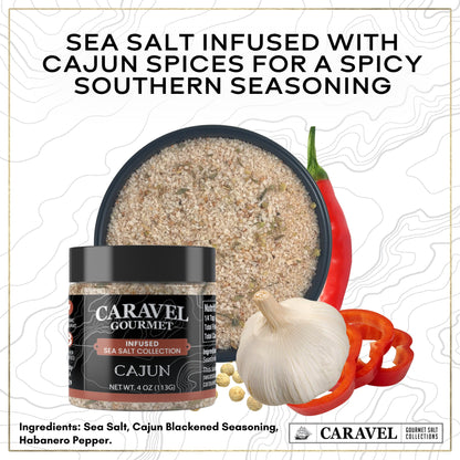 Spicy Sea Salt Chef Jar Gift Set - Habanero, Jalapeno & Cajun (3-Pack)