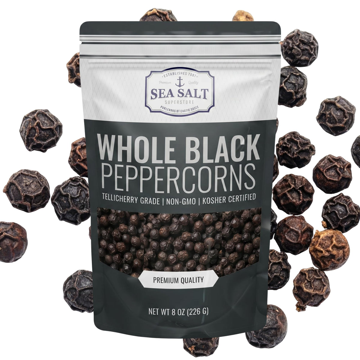 Whole Black Peppercorns - Grinder Refill