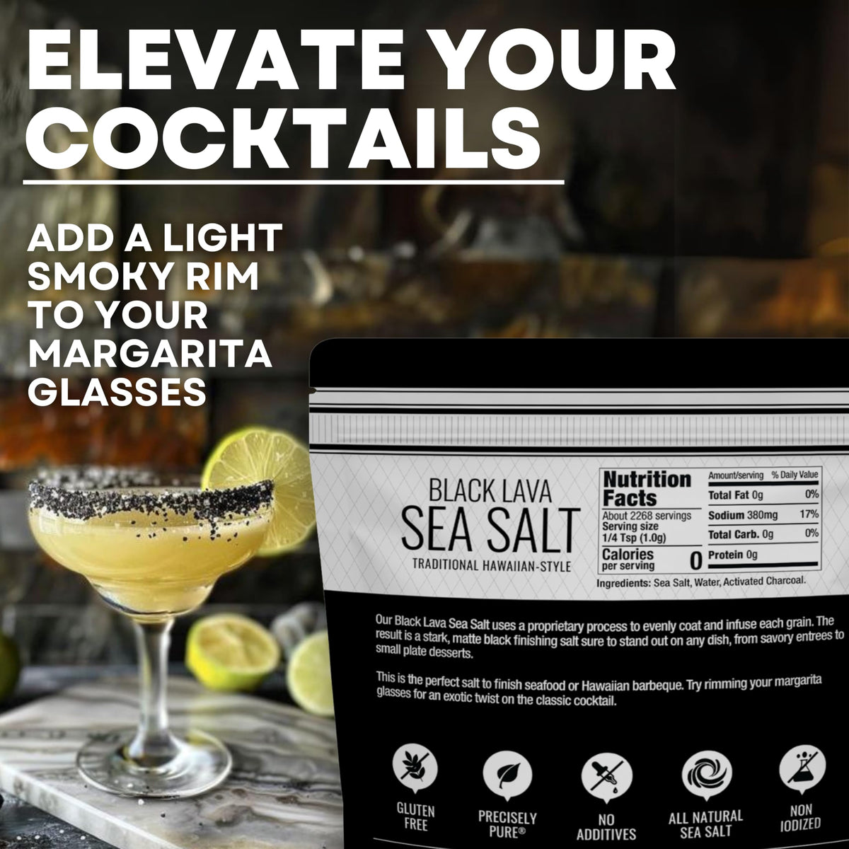 Black Lava Sea Salt - 5 lb Bag, product detail image 4