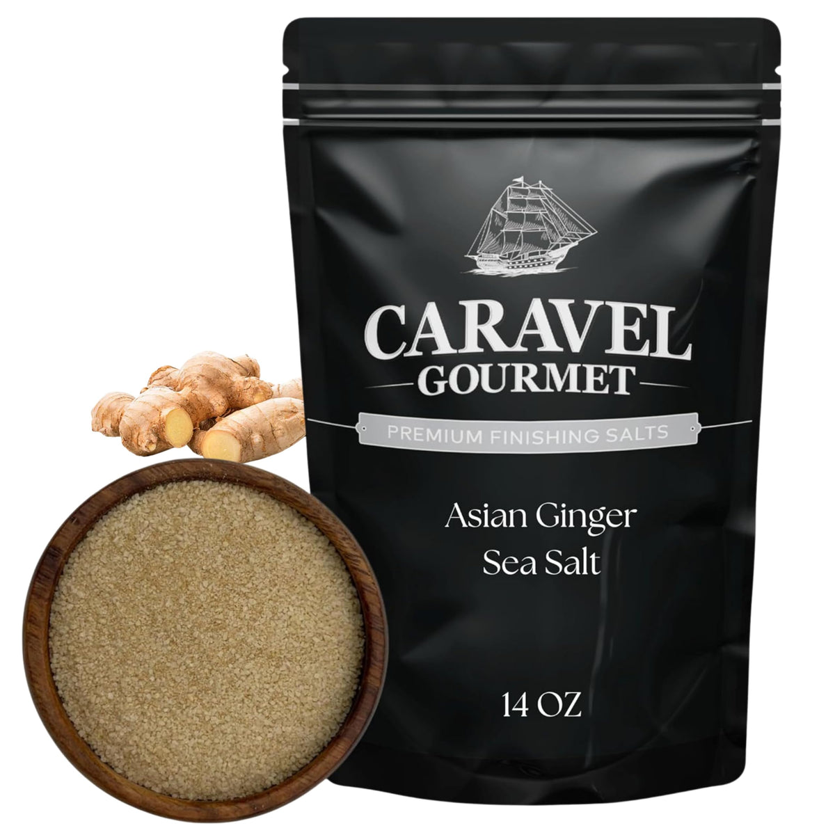 Asian Ginger Sea Salt - 14 oz Pouch