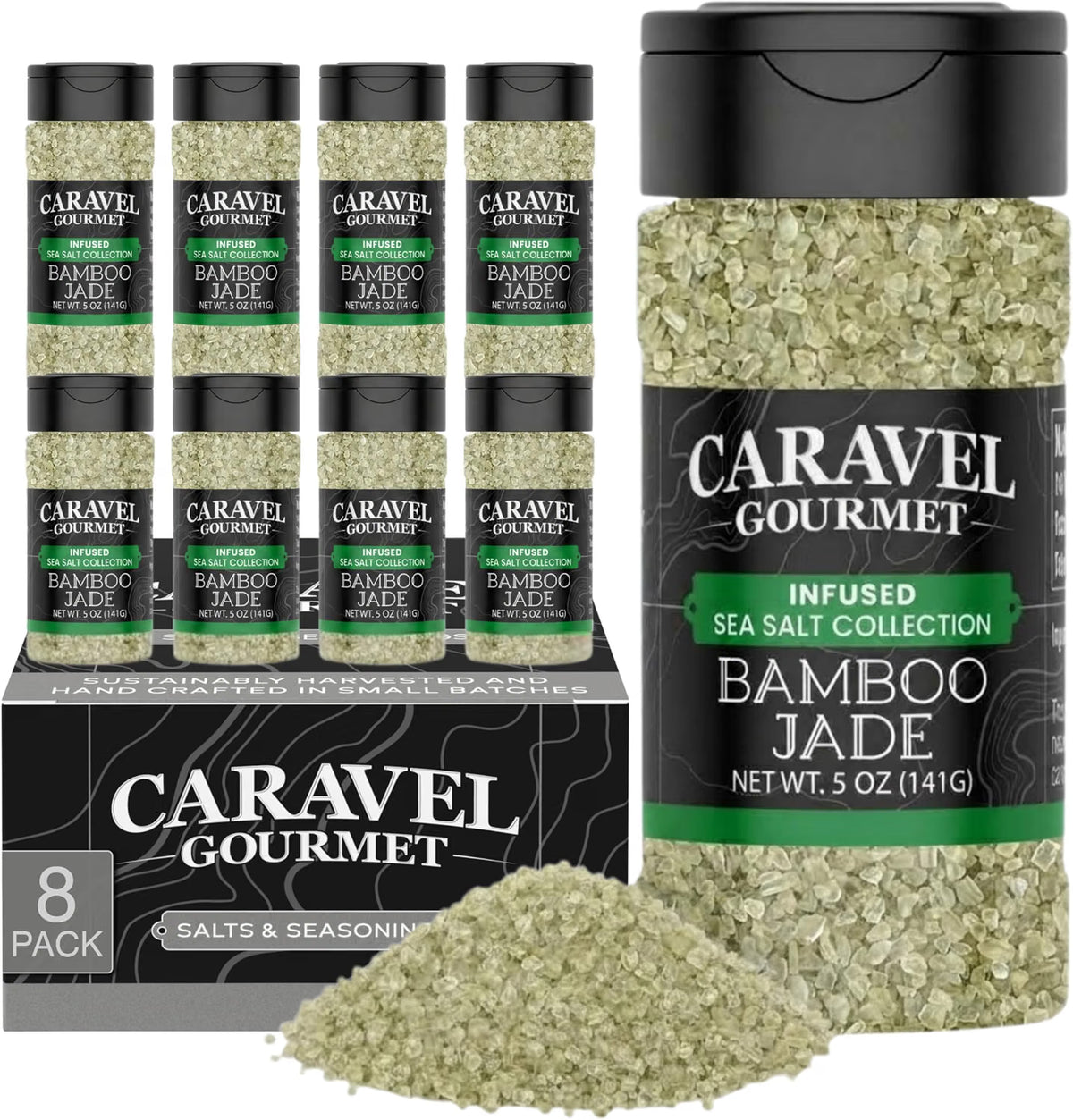 Bamboo Jade Salt shakers, case of 8