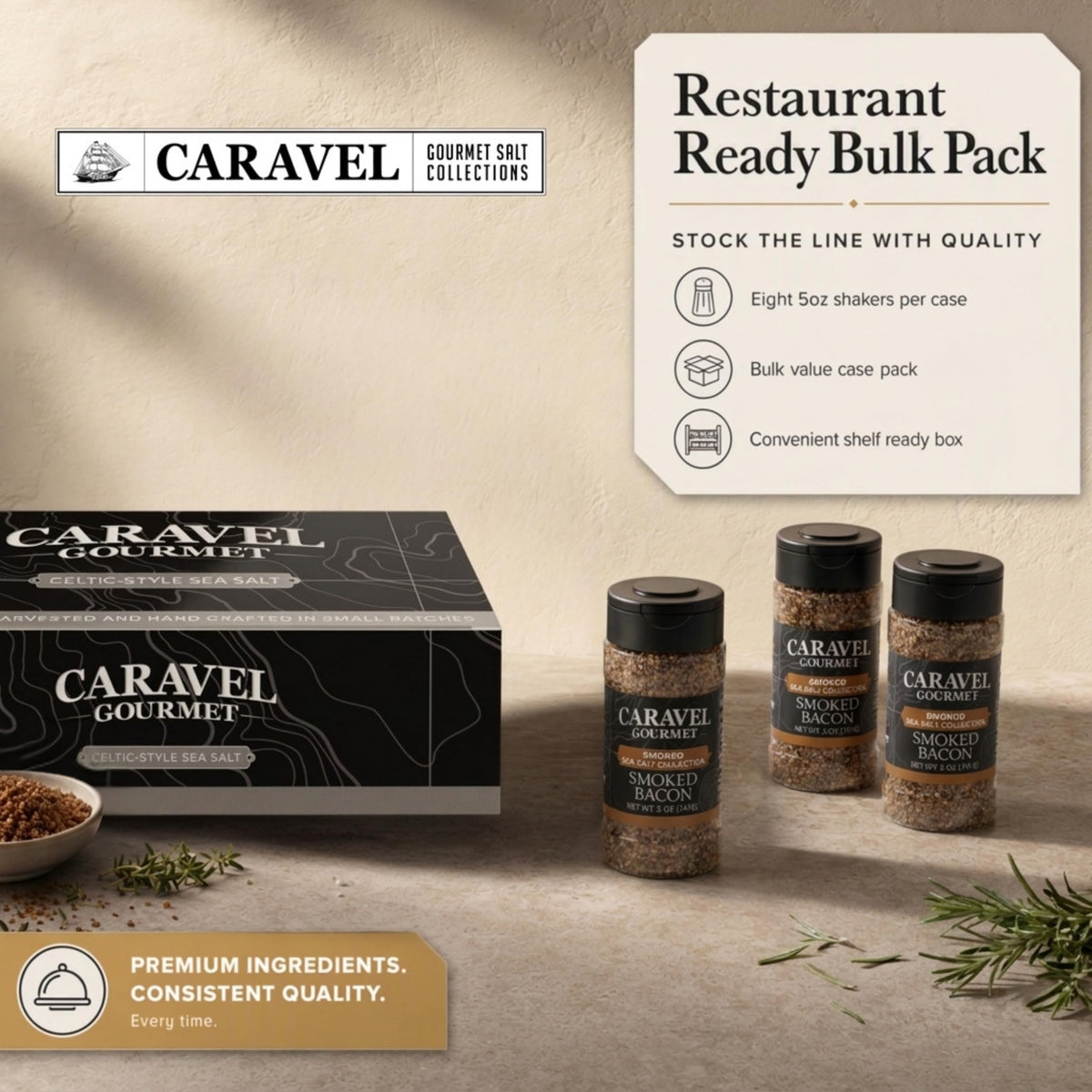 Smoked Bacon Sea Salt - Shaker - Case Pack - 8 units, product detail image 2