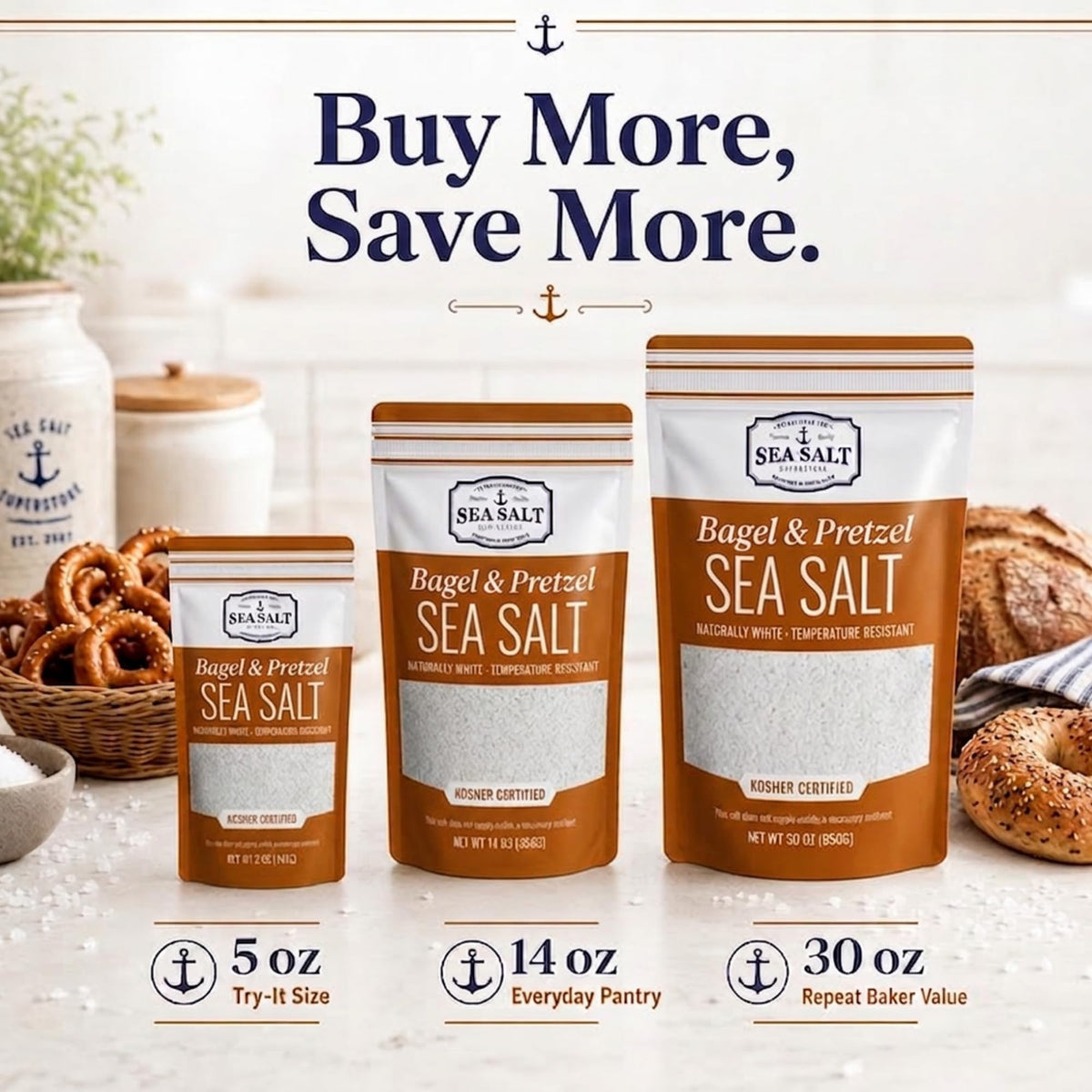 Pretzel Sea Salt - 30 oz Pouch, product detail image 6
