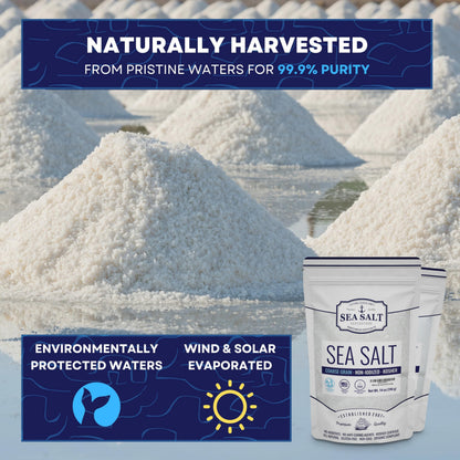 Fine & Coarse Grain Sea Salt Combo - 14 oz Pouch 2-Pack