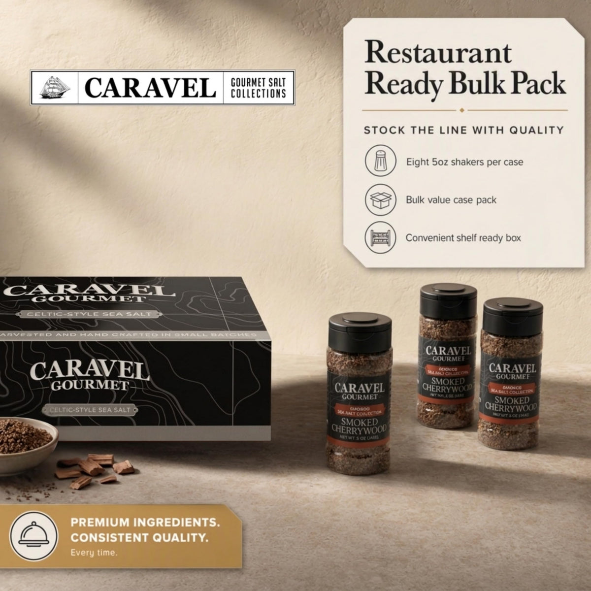 Smoked Cherrywood Sea Salt - Shaker - Case Pack - 8 units, product detail image 2
