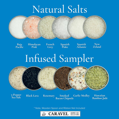 Infused & Natural Sea Salt Sampler - 12 Flavors
