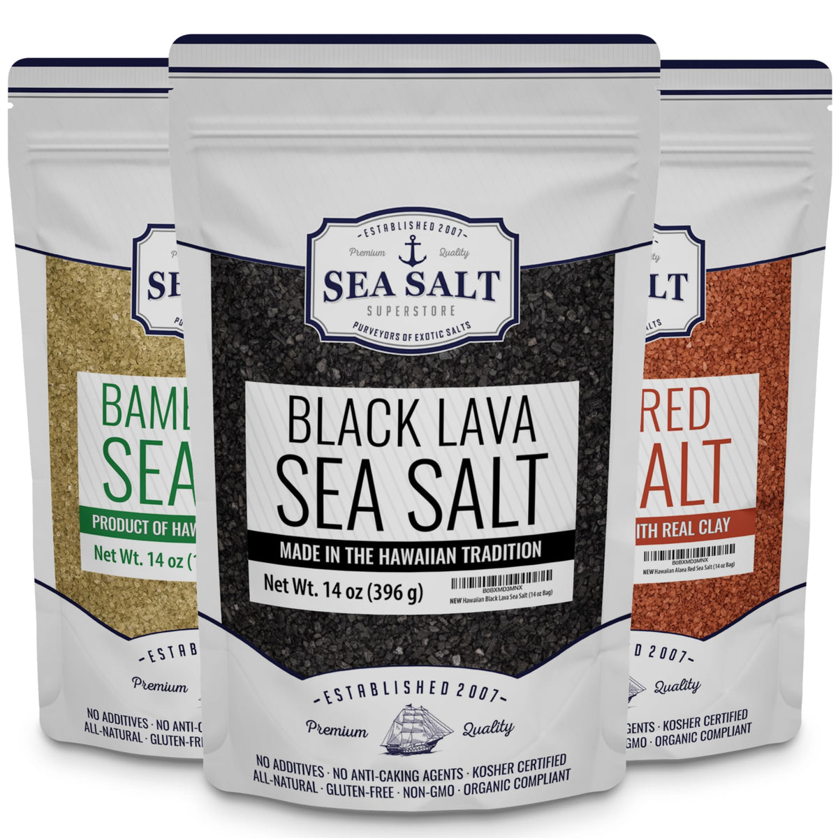Hawaiian Sea Salt 14 oz 3-Pack