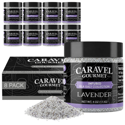 Lavender Sea Salt chef pinch jars, case of 8